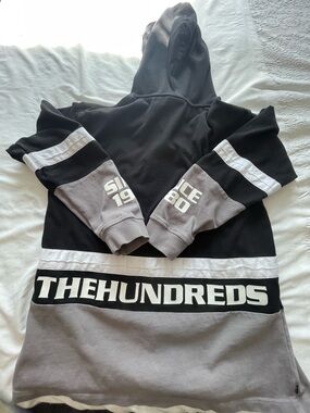 The Hundreds Black Pullover Hoodie with Logo Tag